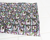 Little Johnny Entwined King Stamp Blue 100% Cotton 149cm Wide Digitally Printed Fabric for Crafting, Sewing, Patchwork, Dressmaking